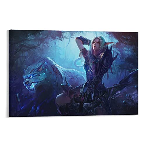 Póster de World Of Warcraft de videojuego y arte de pared con impresión moderna de decoración de dormitorio familiar de 30 x 45 cm