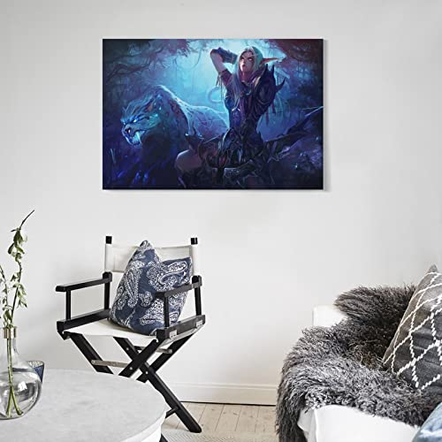 Póster de World Of Warcraft de videojuego y arte de pared con impresión moderna de decoración de dormitorio familiar de 30 x 45 cm