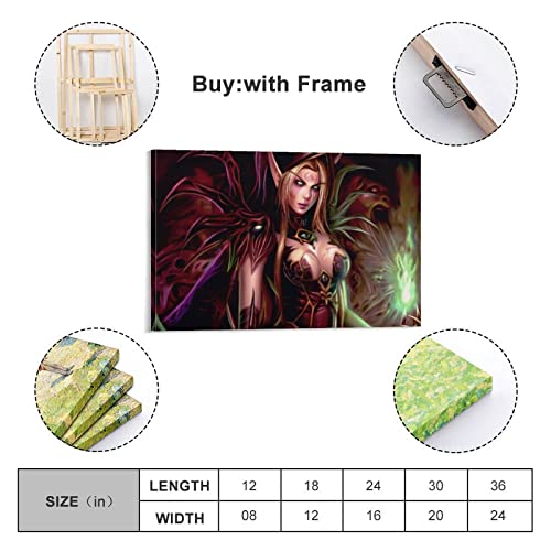 Póster de World Of Warcraft para videojuegos, póster de lienzo y arte de pared con impresión moderna para decoración de dormitorio familiar de 30 x 45 cm