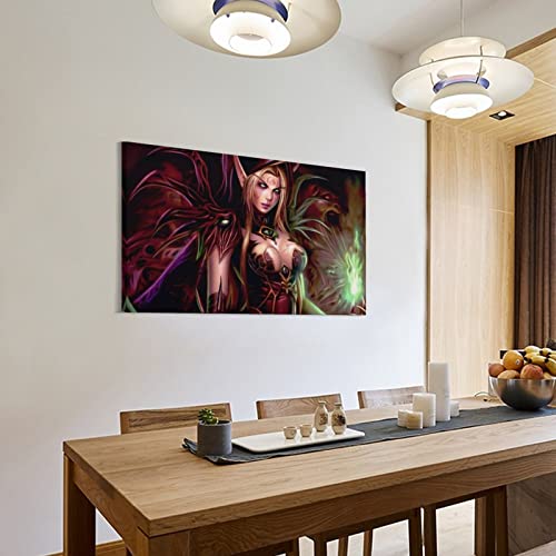 Póster de World Of Warcraft para videojuegos, póster de lienzo y arte de pared con impresión moderna para decoración de dormitorio familiar de 30 x 45 cm