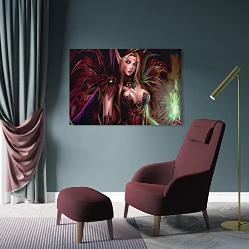 Póster de World Of Warcraft para videojuegos, póster de lienzo y arte de pared con impresión moderna para decoración de dormitorio familiar de 30 x 45 cm