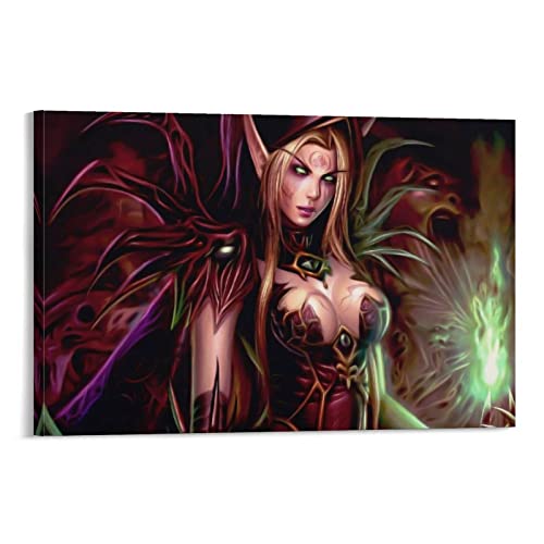 Póster de World Of Warcraft para videojuegos, póster de lienzo y arte de pared con impresión moderna para decoración de dormitorio familiar de 30 x 45 cm