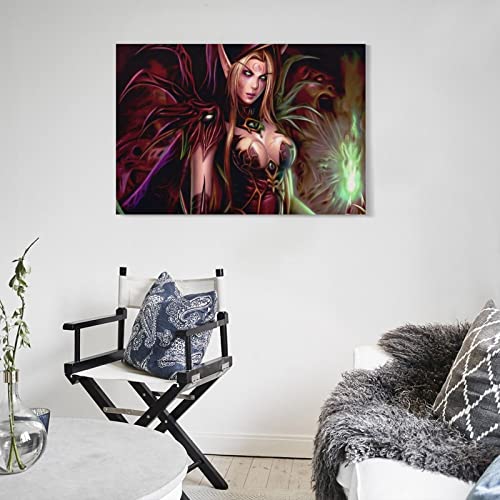 Póster de World Of Warcraft para videojuegos, póster de lienzo y arte de pared con impresión moderna para decoración de dormitorio familiar de 30 x 45 cm