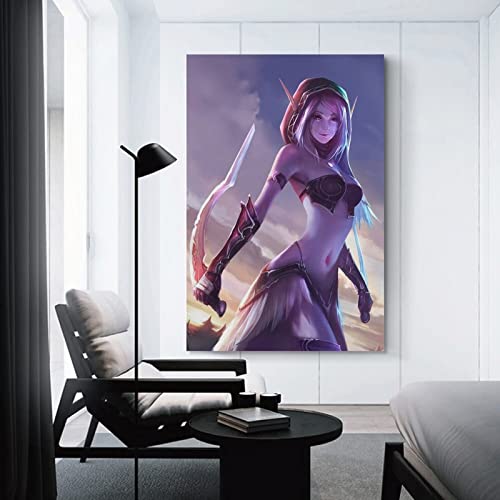 Póster de World Of Warcraft, póster de lienzo y arte de pared, diseño moderno de la familia, decoración del dormitorio de 20 x 30 pulgadas (50 x 75 cm)