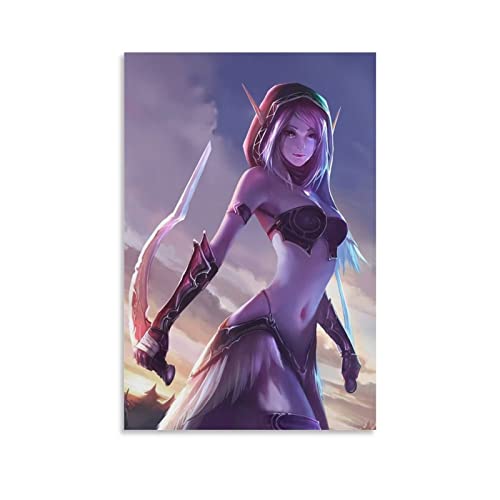 Póster de World Of Warcraft, póster de lienzo y arte de pared, diseño moderno de la familia, decoración del dormitorio de 20 x 30 pulgadas (50 x 75 cm)