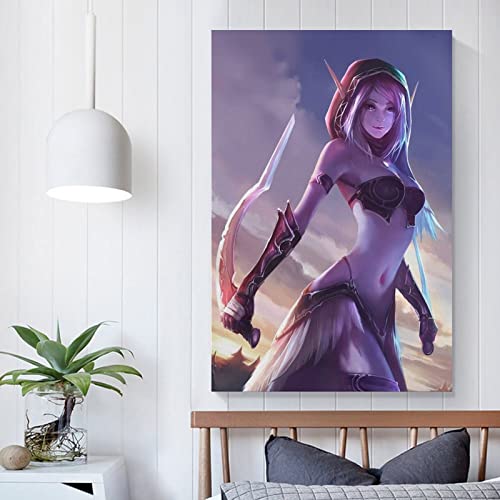 Póster de World Of Warcraft, póster de lienzo y arte de pared, diseño moderno de la familia, decoración del dormitorio de 20 x 30 pulgadas (50 x 75 cm)
