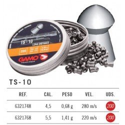 Promohobby Pack 4 latas de 200 perdigones Gamo TS-10 Long Distance 4,5mm