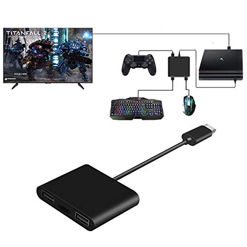 PS4 - Adaptador de Teclado y ratón para PS4 Pro/PS4 Slim/PS3/Xbox One/One S/One X/Switch