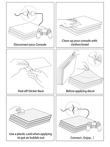 PS4 Controller Skin de 46 North Design, 3M Technology, Galaxia Rosa Oscuro Estrella Blanca Azul Cósmico Planeta Universo, Duradero, Apto Para PS4 Regular, Pro, Slim Controladores, Fabricado en Canadá