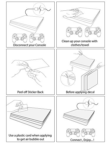 PS4 Controller Skin de 46 North Design, 3M Technology, Galaxia Rosa Oscuro Estrella Blanca Azul Cósmico Planeta Universo, Duradero, Apto Para PS4 Regular, Pro, Slim Controladores, Fabricado en Canadá