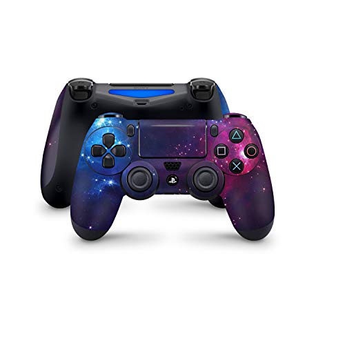 PS4 Controller Skin de 46 North Design, 3M Technology, Galaxia Rosa Oscuro Estrella Blanca Azul Cósmico Planeta Universo, Duradero, Apto Para PS4 Regular, Pro, Slim Controladores, Fabricado en Canadá