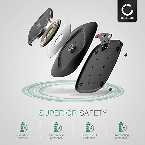 QC3.0 Adapter + Cargador inalámbrico 10W Fast Charge compatible con Samsung Galaxy S21, S20, iPhone 12, 11, X P30 Pro, Pixel 5, Mi 10 Wireless Charger Cargador por inducción Cargador rápido sin cables