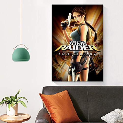 Qiuni Lara Croft Tomb Raider Aniversario Psp Lienzo artístico artístico y arte de pared Impresión moderna para dormitorio familiar 30 x 45 cm