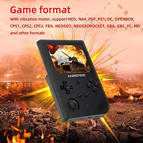 QIXIAOCYB RG351V Consola de juegos de mano WIFI Consola de juego retro con 6 4G TF Tarjeta 2500 juegos Open Source Linux System Console Portable Game Console compatible con PSP / PS1 / NDS Consola ret
