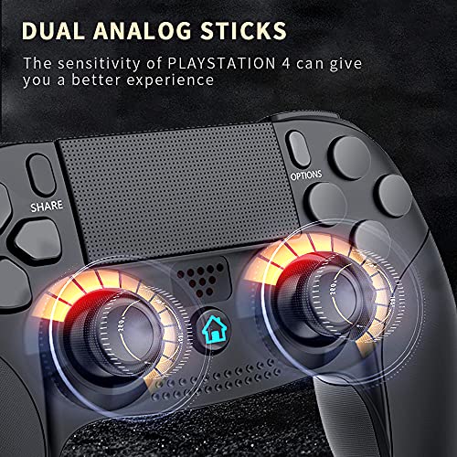 QULLO Mando para PS-4, Inalámbrico Bluetooth Controlador con Panel Táctil y Sensor giroscópico de 6 Ejes, Remoto Gamepad Joystick Dual Shock Juego Controller para PS-4/Pro/Slim