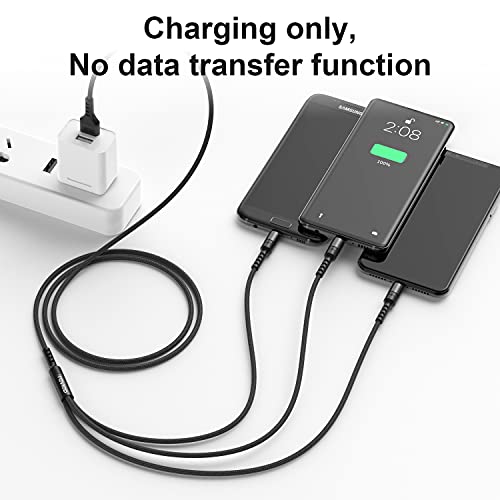 RAVIAD 3 en 1 Multi Cable de Carga, Nylon Multi USB Cargador Cable Múltiples Micro USB Tipo C para Android Galaxy S9/ S8/ S7/ A5, Huawei P20, Honor, Kindle, LG
