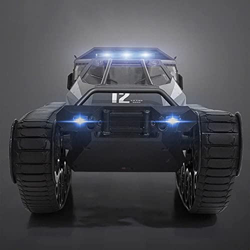 RC Cars 1/12 Scale High-Speed Off-Road Remote Control Tank Car Electric 4WD All-Terrain 30° Climbing RC Tank Steam Spray 360°Rotating Drift RC Vehicle Gifts for Children and Adults