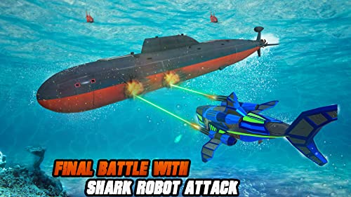 Real Robot Shark Fighting Simulator: Juegos de transformación de robots