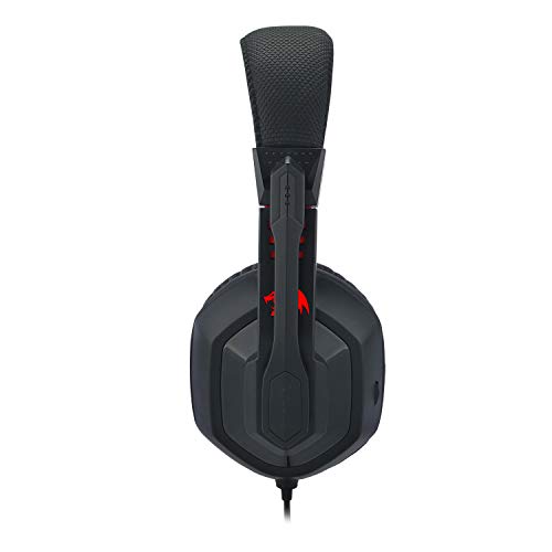 Redragon H120 ARES - Auriculares Gaming - Audio de Alta Definición - Cascos gaming diadema con Micrófono para Videojuegos PC - Incluye adaptador para Móvil y PS4