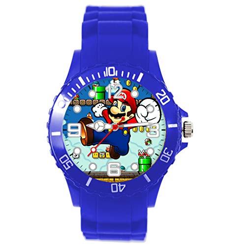 Reloj Cuarzo Azul Silicona Redondo Moustage Plomero