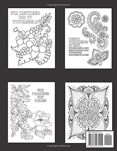Retired Paramedic Adult Coloring Book: Funny Thank You Retirement Gag Gift for Paramedics, Emergency Medical Technician, EMS, EMT for Mom, Dad, ... Birthday, Christams and Appreciation Day/Week