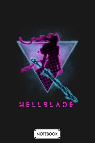 Retro 80s Futuristic Hellblade Game Popular Notebook: Lined College Ruled Paper,6x9 120 Pages,journal,matte Finish Cover,diary,planner