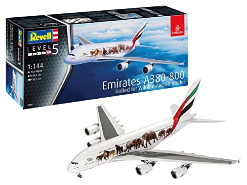 Revell GmbH Revell 03882 3882 - Kit de Modelos de plástico para Airbus A380-800 (Escala 1:144, 1/144), Multicolor