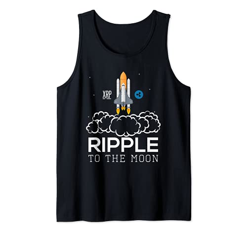 Ripple To The-Moon Rocket Gráfico Ripple XRP Camiseta sin Mangas
