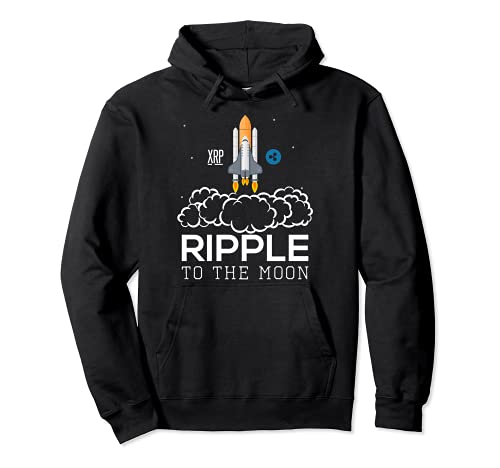 Ripple To The-Moon Rocket Gráfico Ripple XRP Sudadera con Capucha