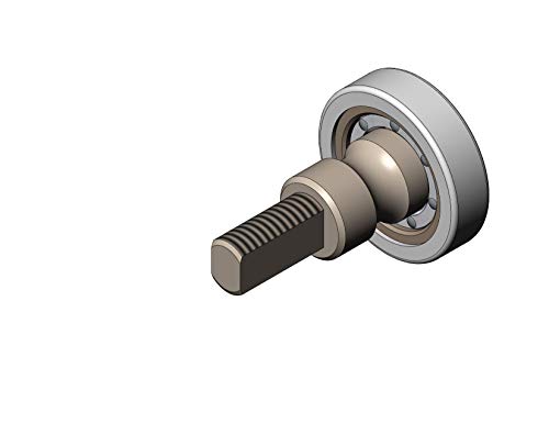Rodamientos para cabina de ducha VR – Kit de 2 piezas Repuesto de rodamientos para cabina de ducha Almohadilla 19 x 5 x 27, con perno roscado M6 avellanado CH4 (+ abertura de tapa) perfil plano