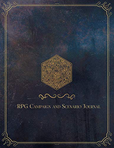 RPG Campaign and Scenario Journal: Large notebook 8,5"x11" with Character sheets, non - player character sheets, maps, hexagonal sheets, scenarios trackers