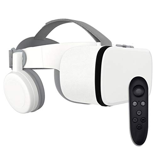 RSGK Auriculares VR, Gafas de Gafas Bluetooth inalámbricas de Realidad Virtual 3D con Control Remoto, su Mejor Juego móvil 360 películas, con Gafas VR 3D Suaves y cómodas
