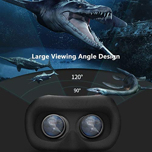 RSGK Gafas VR, Gafas VR 3D Adecuadas para televisión, películas y Videojuegos, Auriculares VR con Control Remoto, Compatible con teléfonos móviles de 4.5-6.0 Pulgadas