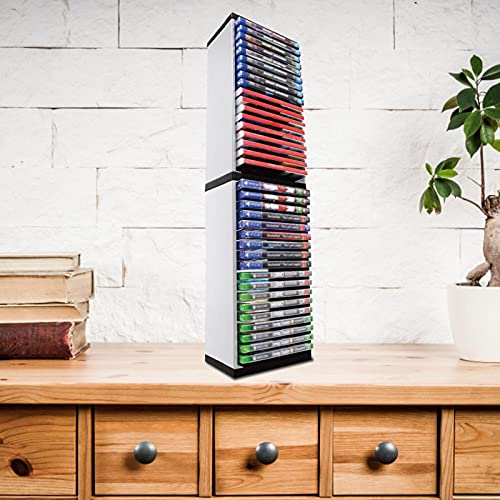 Ruixi PS5 Game Storage Tower Torre Universal Games Torre de Almacenamiento Tiendas de Torre 36 Discos del Juego o BLU-Ray Soporte de Juego Rack para, PS5, One Cambiar Juegos