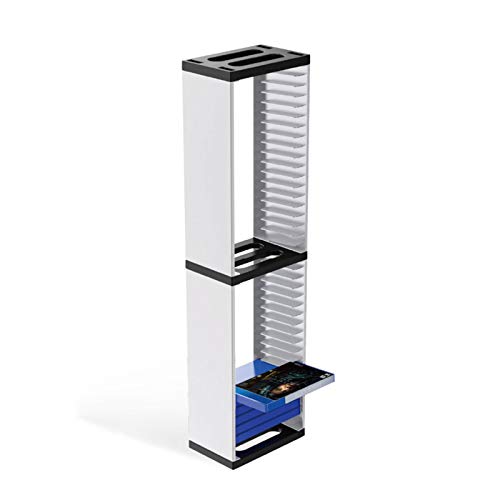 Ruixi PS5 Game Storage Tower Torre Universal Games Torre de Almacenamiento Tiendas de Torre 36 Discos del Juego o BLU-Ray Soporte de Juego Rack para, PS5, One Cambiar Juegos