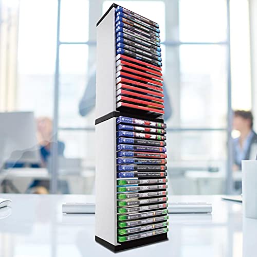 Ruixi PS5 Game Storage Tower Torre Universal Games Torre de Almacenamiento Tiendas de Torre 36 Discos del Juego o BLU-Ray Soporte de Juego Rack para, PS5, One Cambiar Juegos