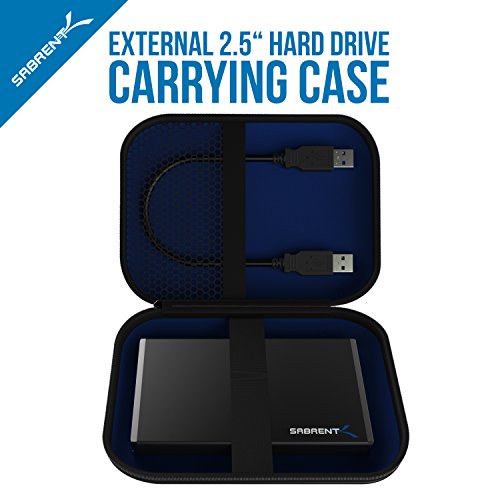 Sabrent Funda rígida a Prueba de Golpes EVA para Disco Duro Externo de 2.5" (EC-Case)