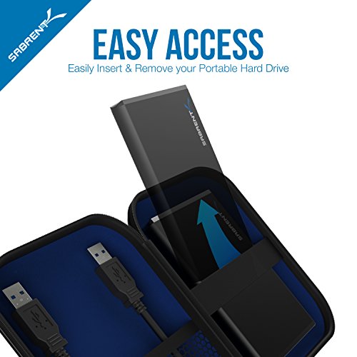 Sabrent Funda rígida a Prueba de Golpes EVA para Disco Duro Externo de 2.5" (EC-Case)