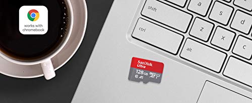 SanDisk Ultra de 128 GB, Tarjeta microSDXC UHS-I para Chromebook con adaptador SD y velocidad de transferencia de hasta 120 MB/s