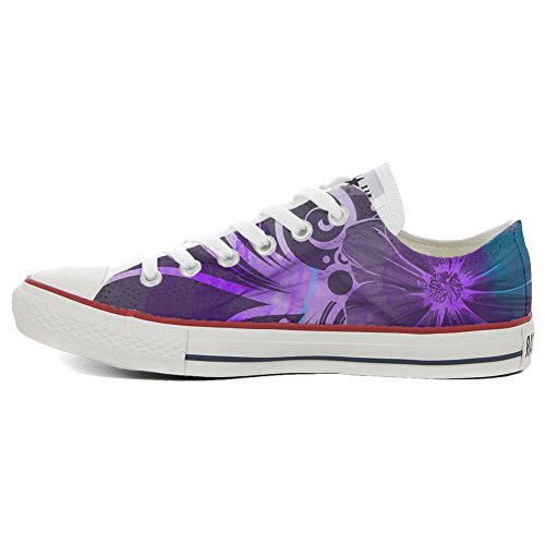 Schuhe Original Original personalisierte by Mys - Handmade Shoes - Slim Lila Bl�Ten - TG38