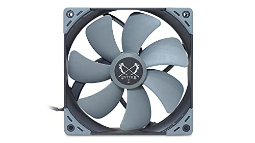 Scythe Kaze Flex 140 Square PWM - Ventilador (140 x 140 x 27 mm, 1200 rpm), color gris