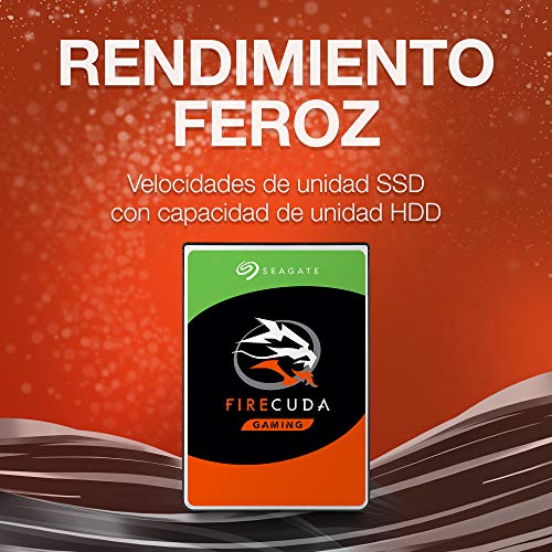 Seagate FireCuda, 2 TB, Disco duro interno híbrido, SSHD de alto rendimiento, 3,5 in, SATA, 6 GB/s, aceleración mediante flash, caché de 8 GB y 3 años de servicios Rescue (ST2000DX002)