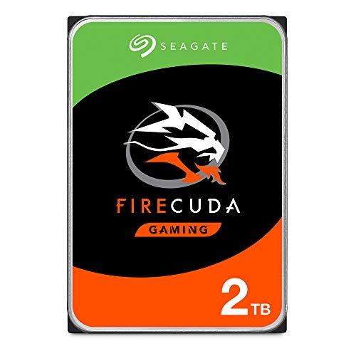 Seagate FireCuda, 2 TB, Disco duro interno híbrido, SSHD de alto rendimiento, 3,5 in, SATA, 6 GB/s, aceleración mediante flash, caché de 8 GB y 3 años de servicios Rescue (ST2000DX002)