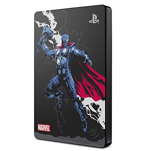 Seagate Game Drive para PS4 2 TB, Disco Duro portátil Externo HDD: USB 3.0, Avengers Special Edition – Thor, compatible con PS4 y PS5 (STGD2000205)