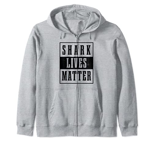 Shark Lives Matter Vintage Conservación Marina Ambiental Sudadera con Capucha