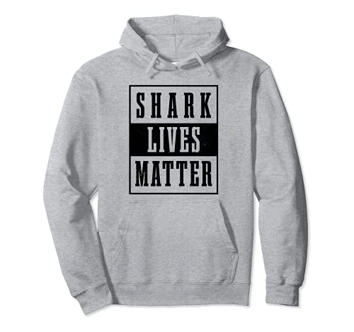Shark Lives Matter Vintage Conservación Marina Ambiental Sudadera con Capucha