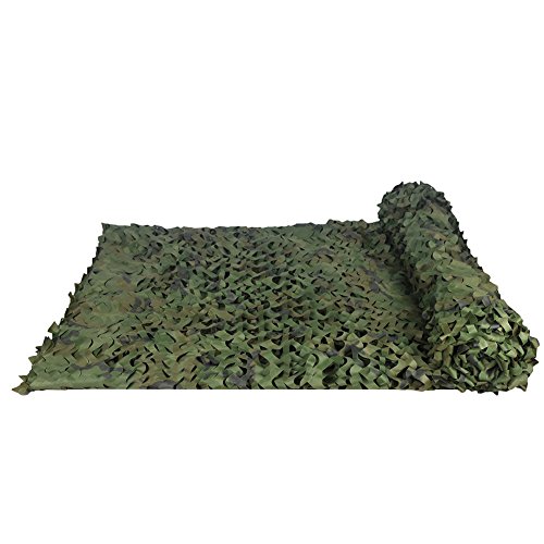 Sitong - Rollo grueso de red de camuflaje. Para caza, decoración militar, para dar sombra, 1.5Mx2M(4.9ftx6.6ft), Bosque