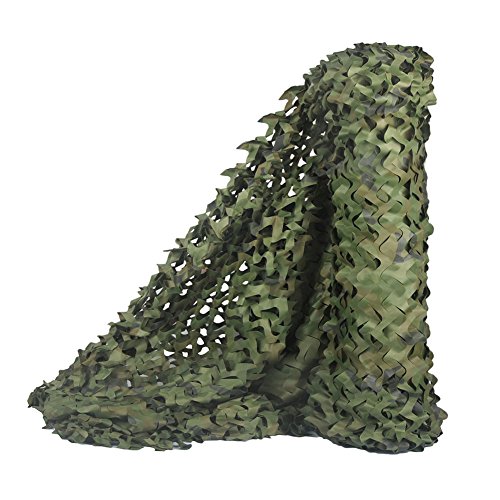 Sitong - Rollo grueso de red de camuflaje. Para caza, decoración militar, para dar sombra, 1.5Mx2M(4.9ftx6.6ft), Bosque