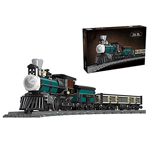 SKAJOWID City Retro Steam Train Model 560Pcs City Series - Modelo Exclusivo de coleccionista con rieles Compatible con Lego City