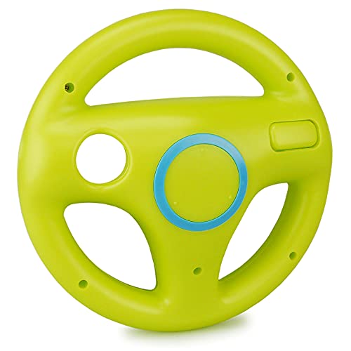 smardy 2x Volante de carreras / Racing Wheel De Dirección rojo + verde compatible con Nintendo Wii y Wii U Remote (Mario Kart, Juego De Carreras...)